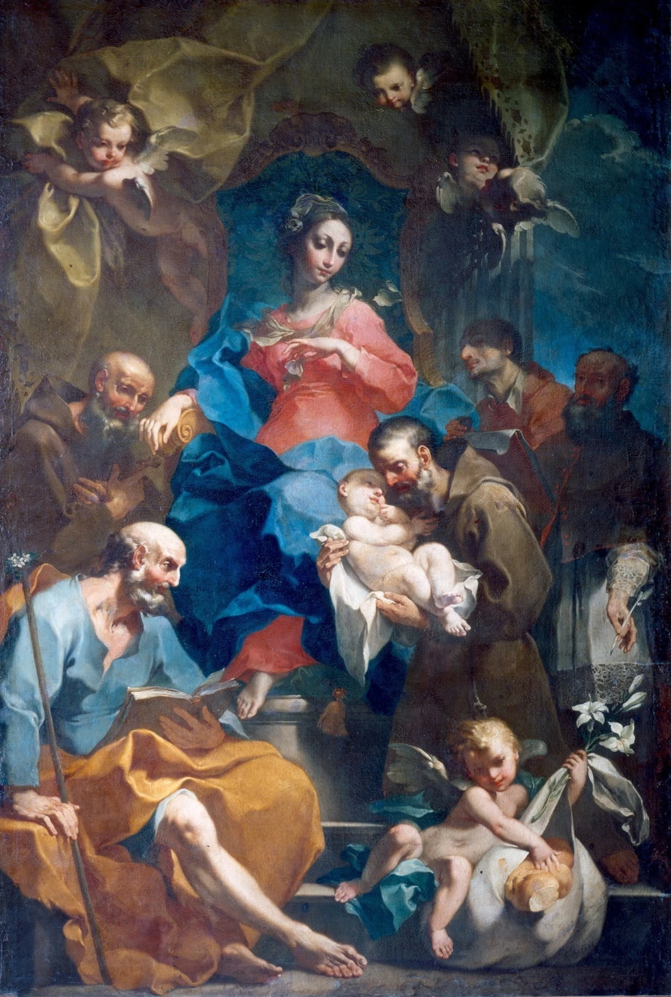 Madonna in trono con i santi Bernardo, Carlo Borromeo, Felice da Cantelice e Giuseppe - Galleria Nazionale di Parma